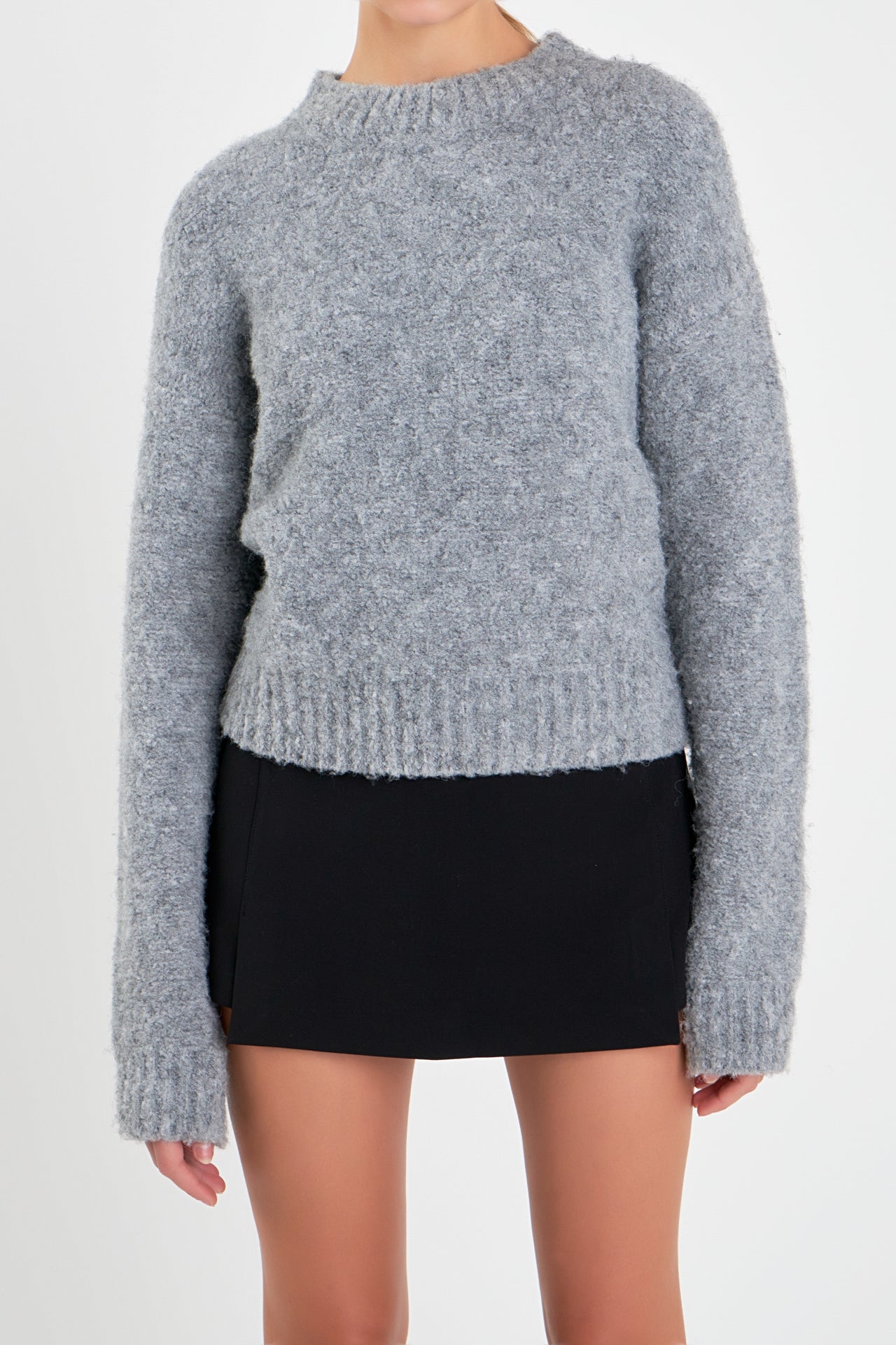 ENGLISH FACTORY - Cozy Roundneck Sweater - TOPS available at Objectrare