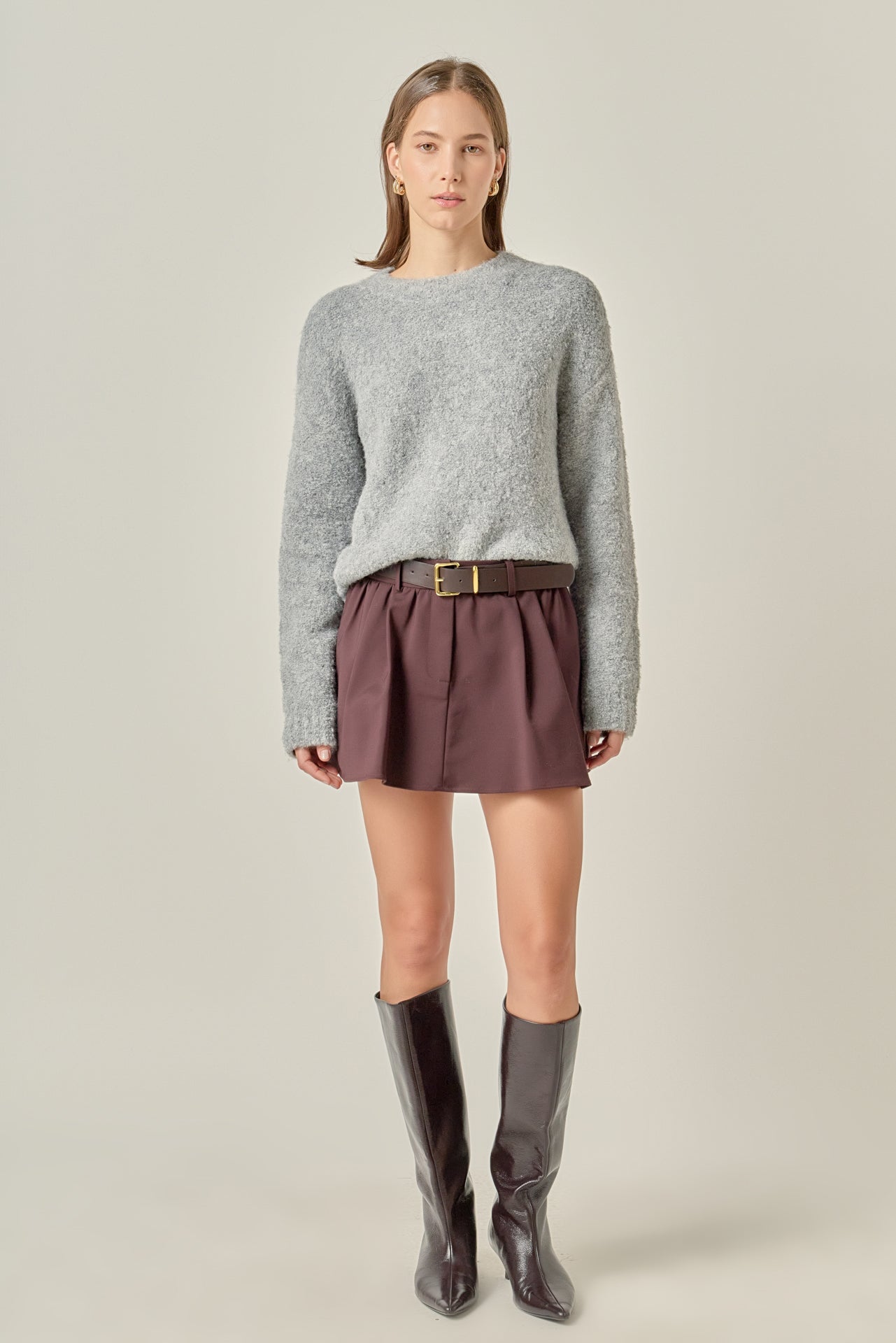 ENGLISH FACTORY - Cozy Roundneck Sweater - SWEATERS available at Objectrare