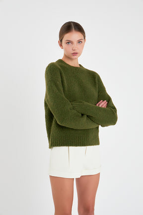 ENGLISH FACTORY - Cozy Roundneck Sweater - TOPS available at Objectrare