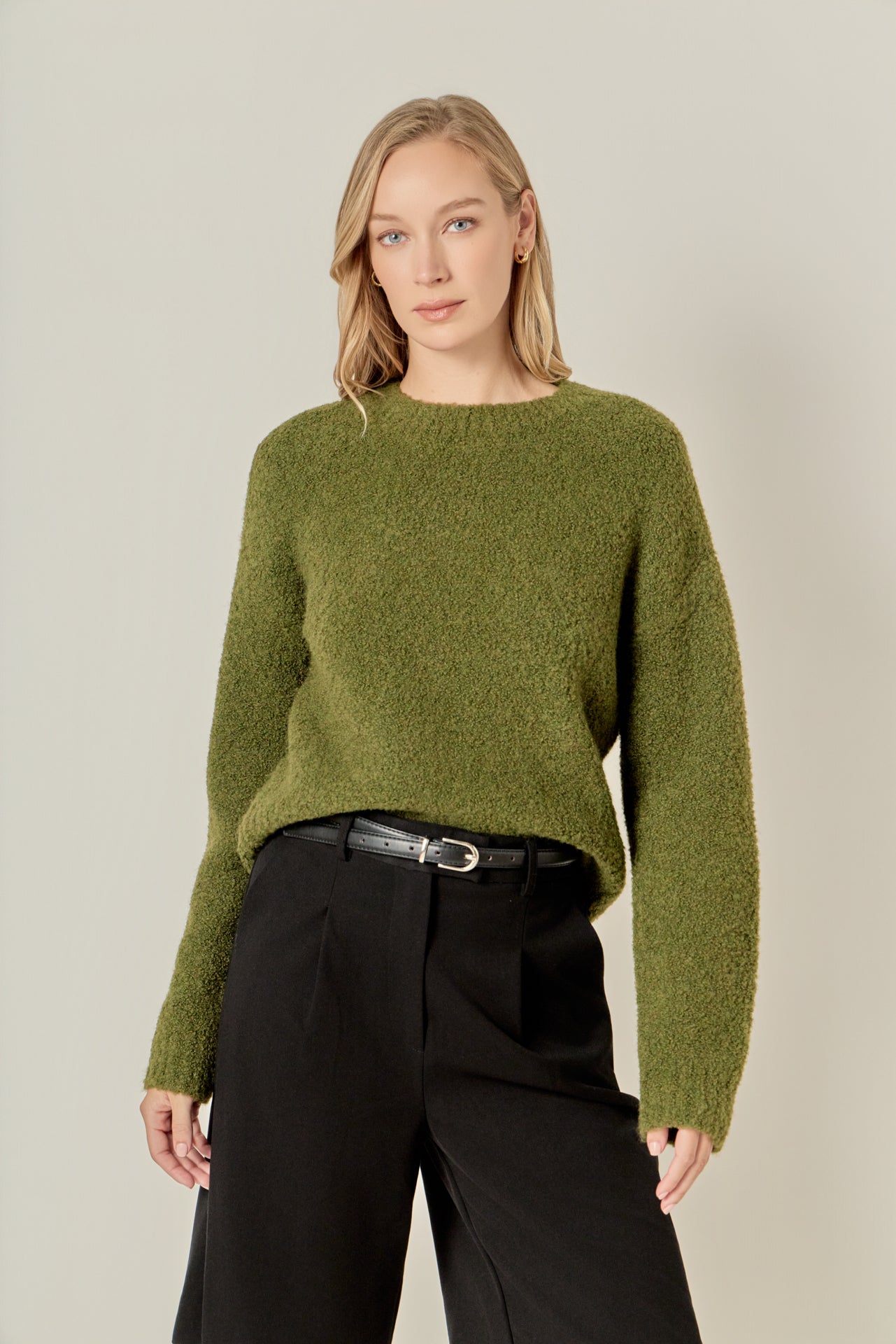 ENGLISH FACTORY - Cozy Roundneck Sweater - SWEATERS available at Objectrare