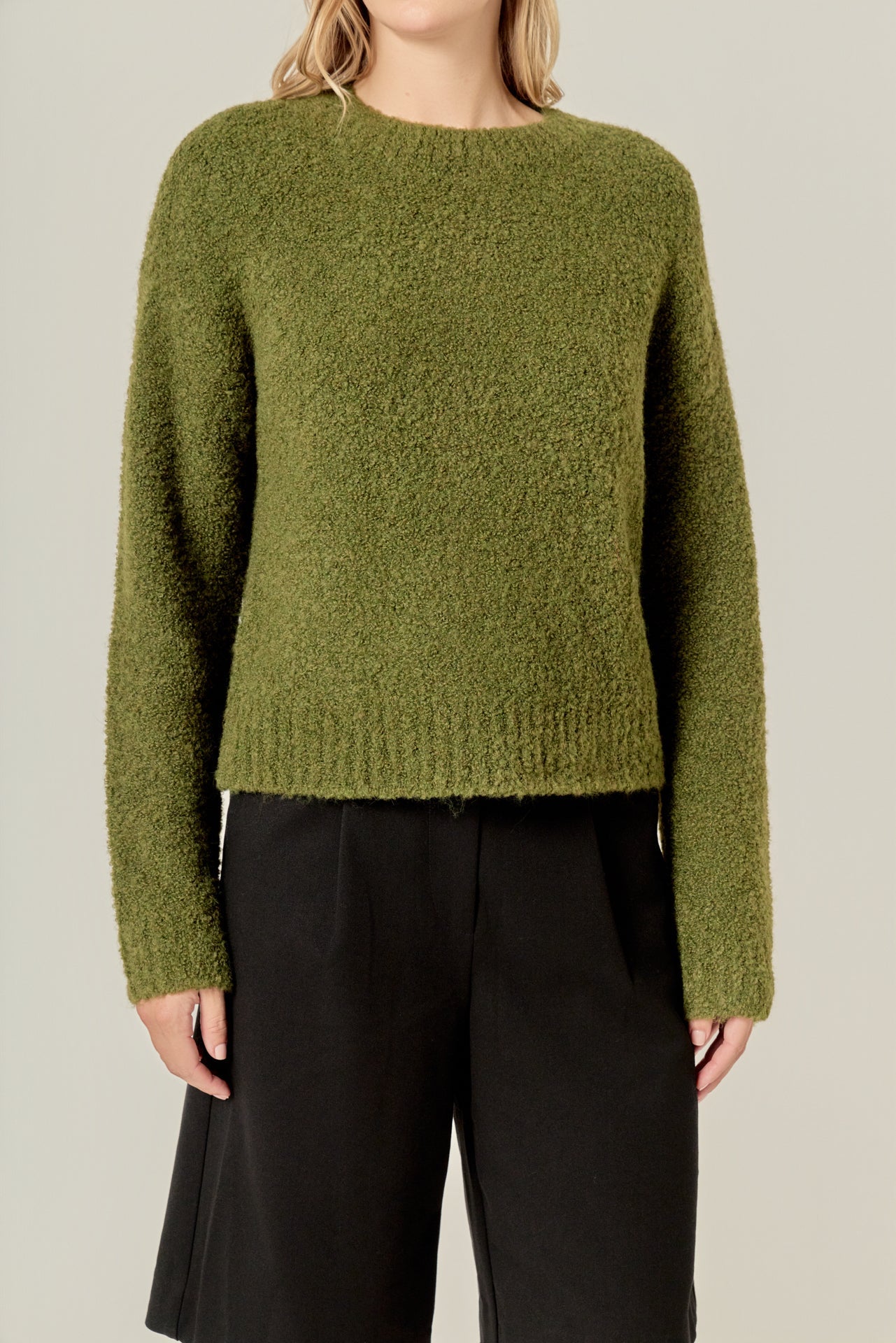 ENGLISH FACTORY - Cozy Roundneck Sweater - SWEATERS available at Objectrare