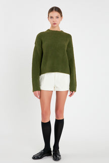 ENGLISH FACTORY - Cozy Roundneck Sweater - TOPS available at Objectrare