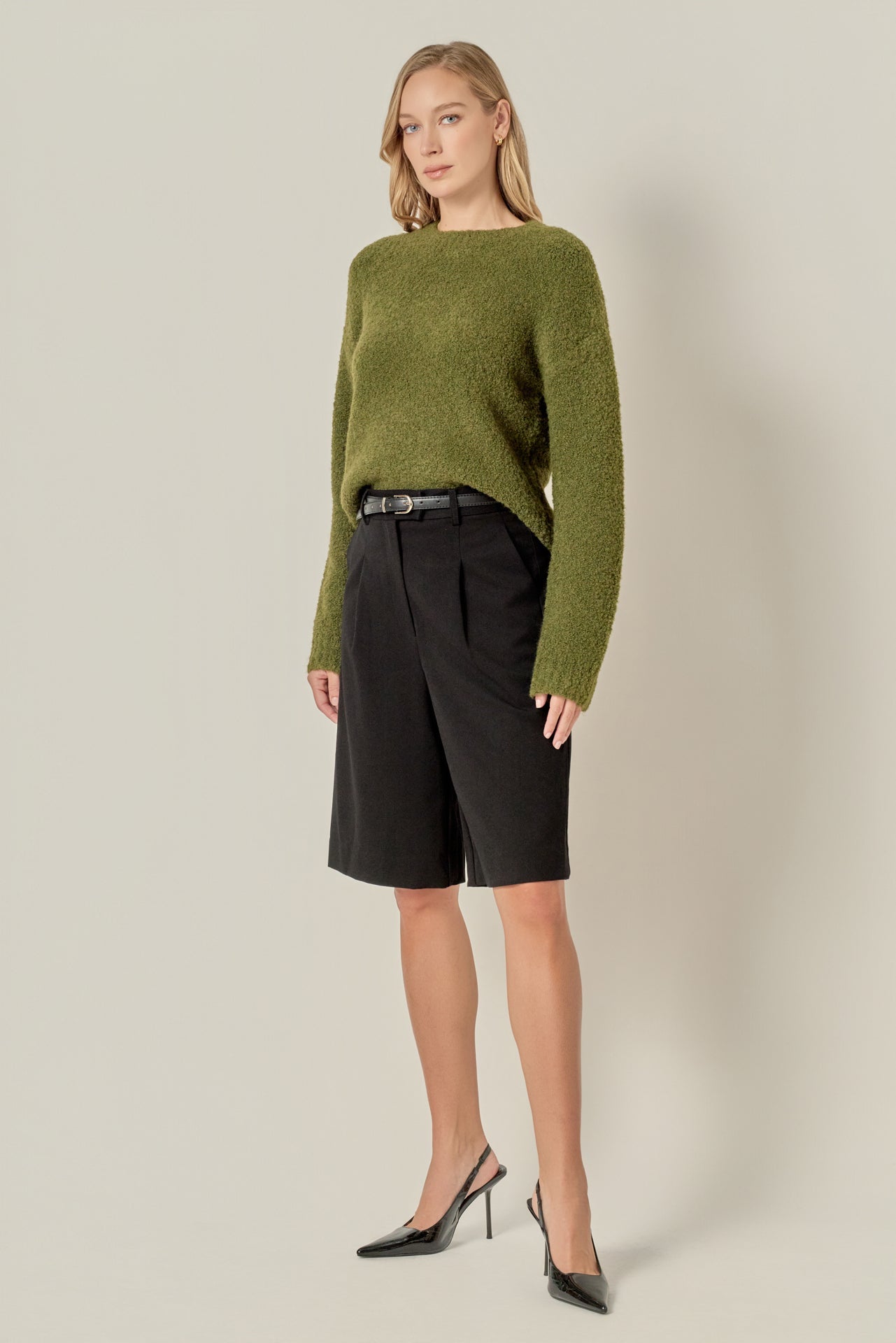 ENGLISH FACTORY - Cozy Roundneck Sweater - SWEATERS available at Objectrare