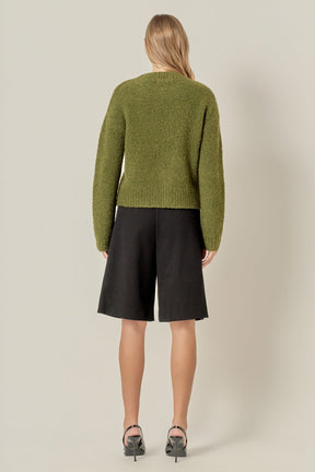 ENGLISH FACTORY - Cozy Roundneck Sweater - SWEATERS available at Objectrare