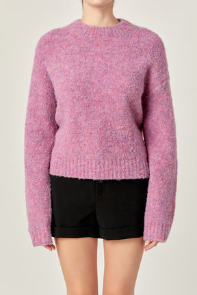 ENGLISH FACTORY - Cozy Roundneck Sweater - TOPS available at Objectrare