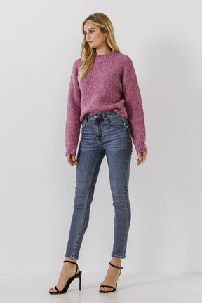 ENGLISH FACTORY - Cozy Roundneck Sweater - TOPS available at Objectrare