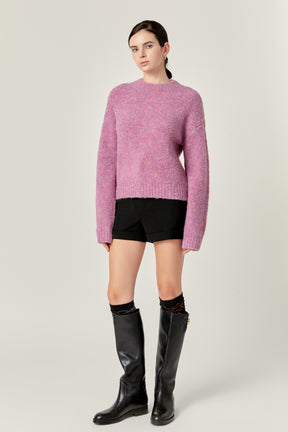 ENGLISH FACTORY - Cozy Roundneck Sweater - TOPS available at Objectrare