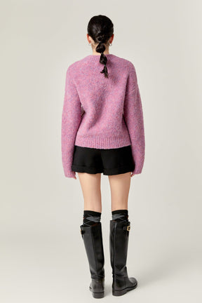 ENGLISH FACTORY - Cozy Roundneck Sweater - SWEATERS available at Objectrare
