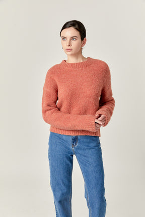 ENGLISH FACTORY - Cozy Roundneck Sweater - TOPS available at Objectrare