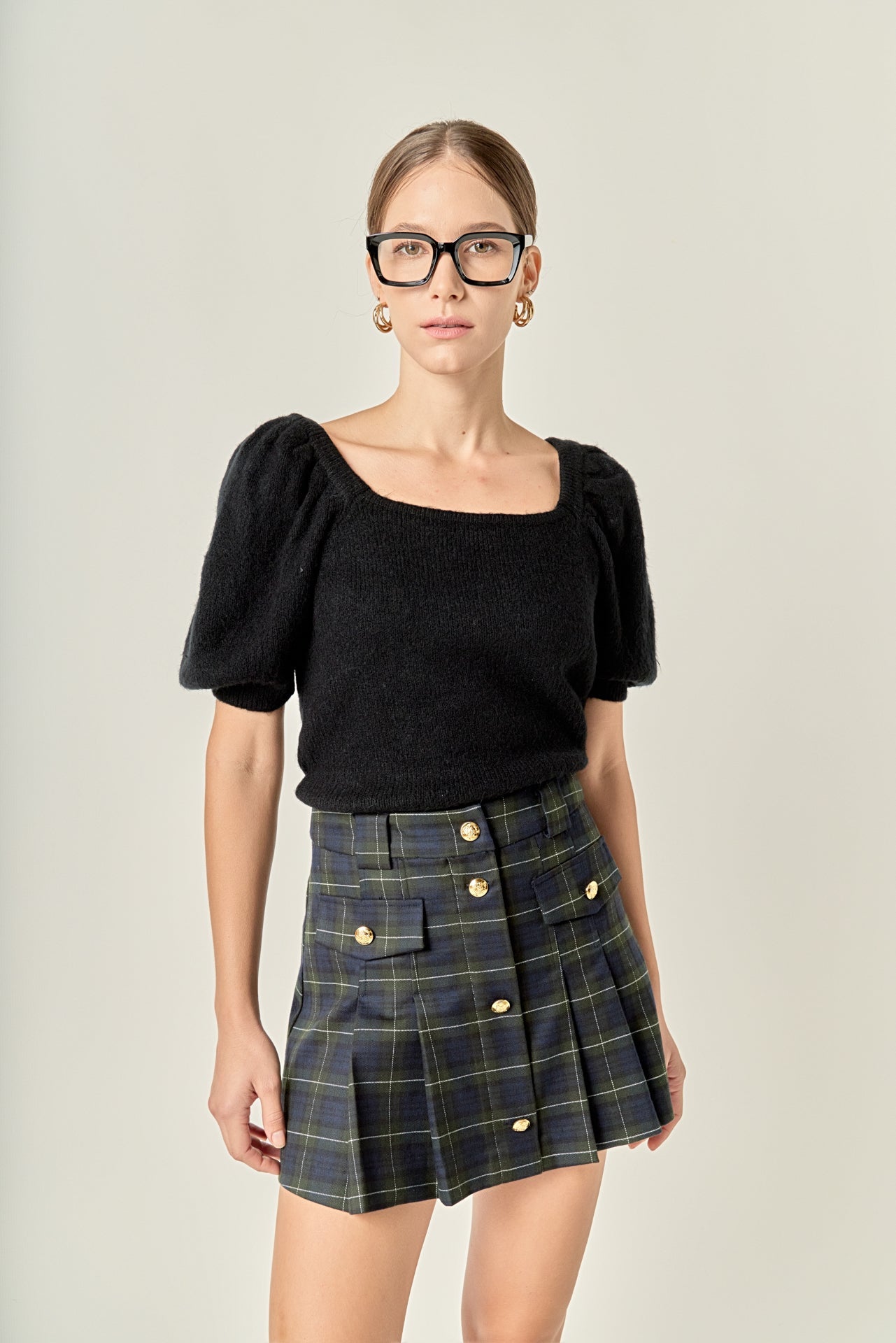 ENGLISH FACTORY - Puff Sleeve Sweater - SWEATERS & KNITS available at Objectrare