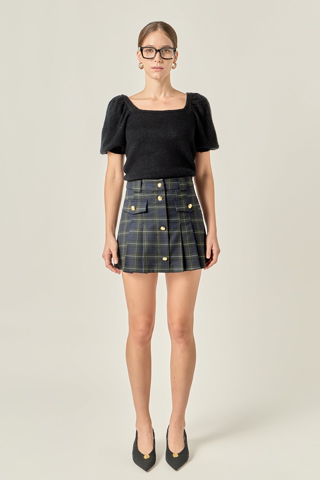 ENGLISH FACTORY - Puff Sleeve Sweater - SWEATERS & KNITS available at Objectrare