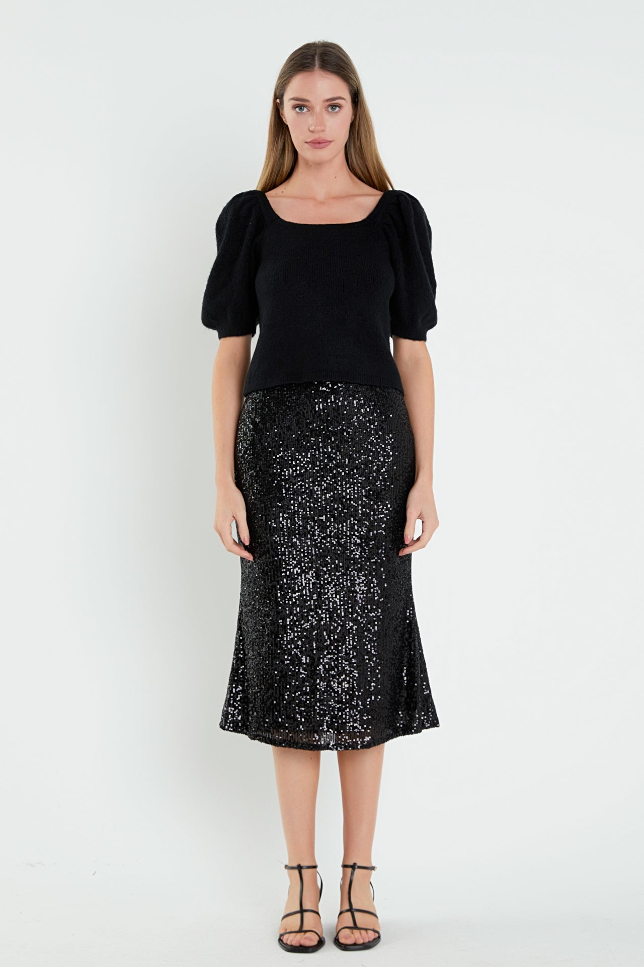 ENGLISH FACTORY - Puff Sleeve Sweater - SWEATERS & KNITS available at Objectrare