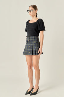 ENGLISH FACTORY - Puff Sleeve Sweater - SWEATERS & KNITS available at Objectrare
