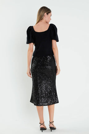 ENGLISH FACTORY - Puff Sleeve Sweater - SWEATERS & KNITS available at Objectrare