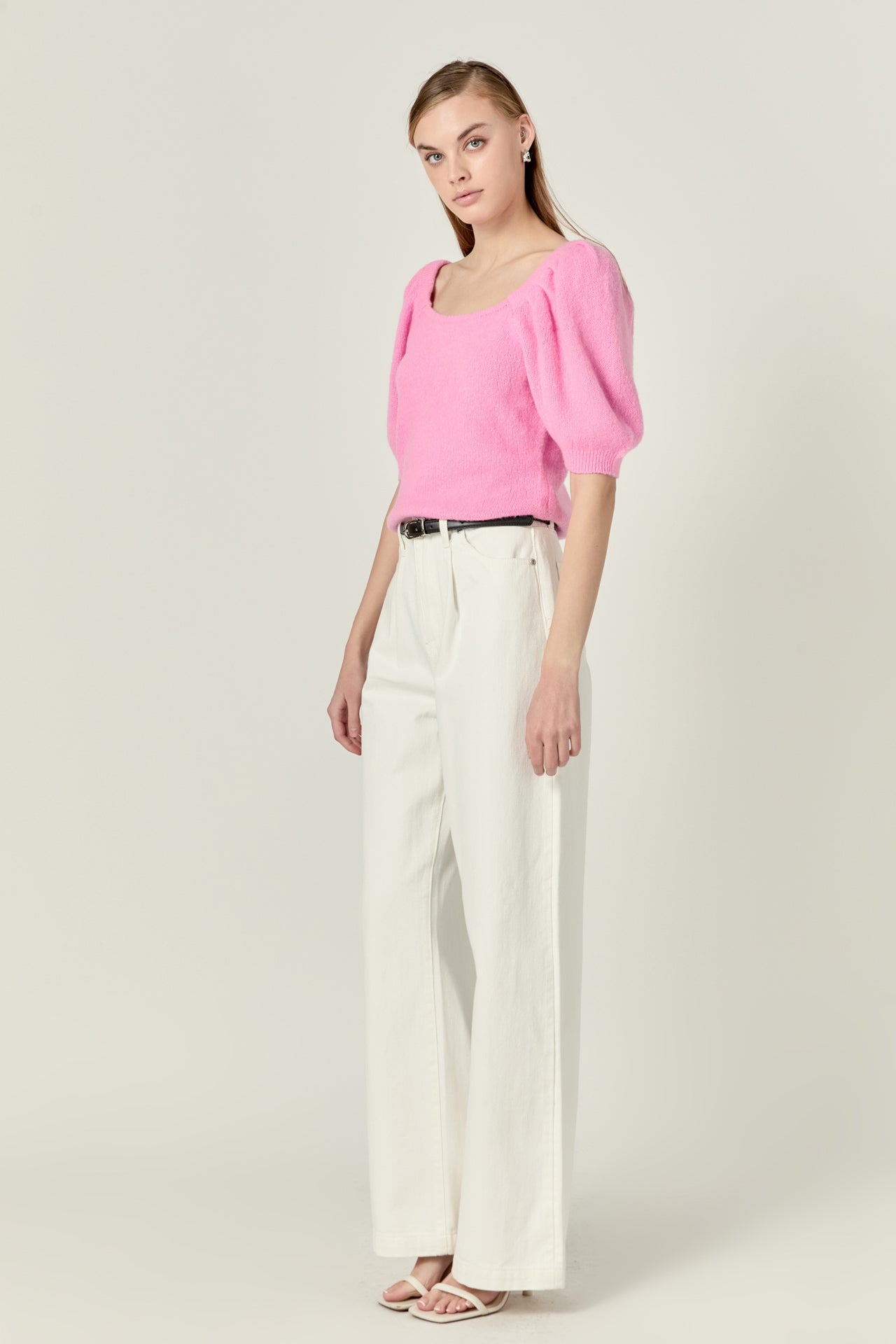 ENGLISH FACTORY - Puff Sleeve Sweater - SWEATERS & KNITS available at Objectrare