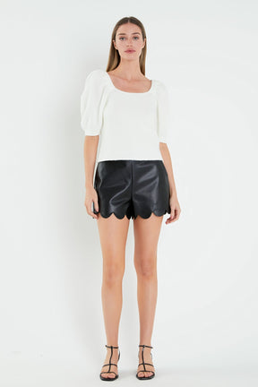 ENGLISH FACTORY - Puff Sleeve Sweater - SWEATERS & KNITS available at Objectrare