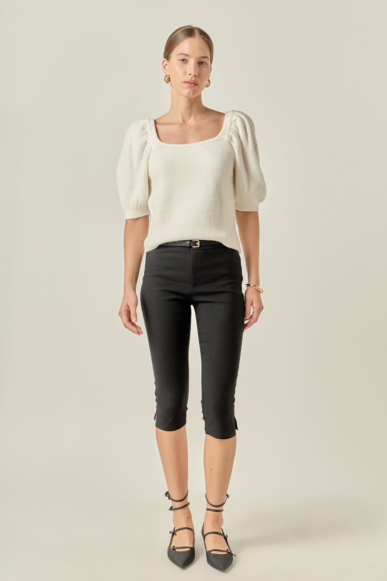 ENGLISH FACTORY - Puff Sleeve Sweater - SWEATERS & KNITS available at Objectrare