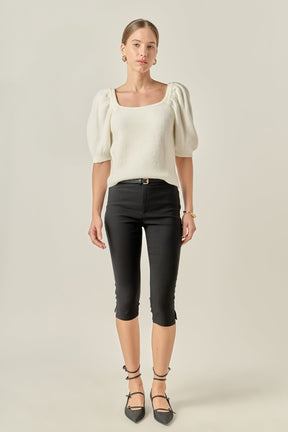 ENGLISH FACTORY - Puff Sleeve Sweater - SWEATERS & KNITS available at Objectrare