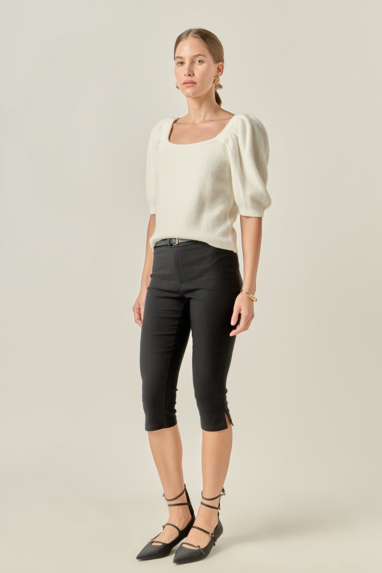 ENGLISH FACTORY - Puff Sleeve Sweater - SWEATERS & KNITS available at Objectrare