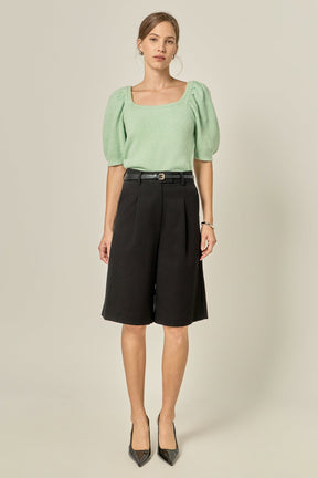 ENGLISH FACTORY - Puff Sleeve Sweater - SWEATERS & KNITS available at Objectrare