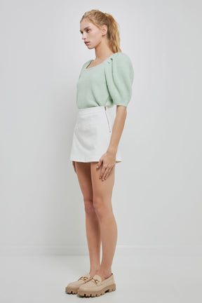 ENGLISH FACTORY - Puff Sleeve Sweater - SWEATERS & KNITS available at Objectrare