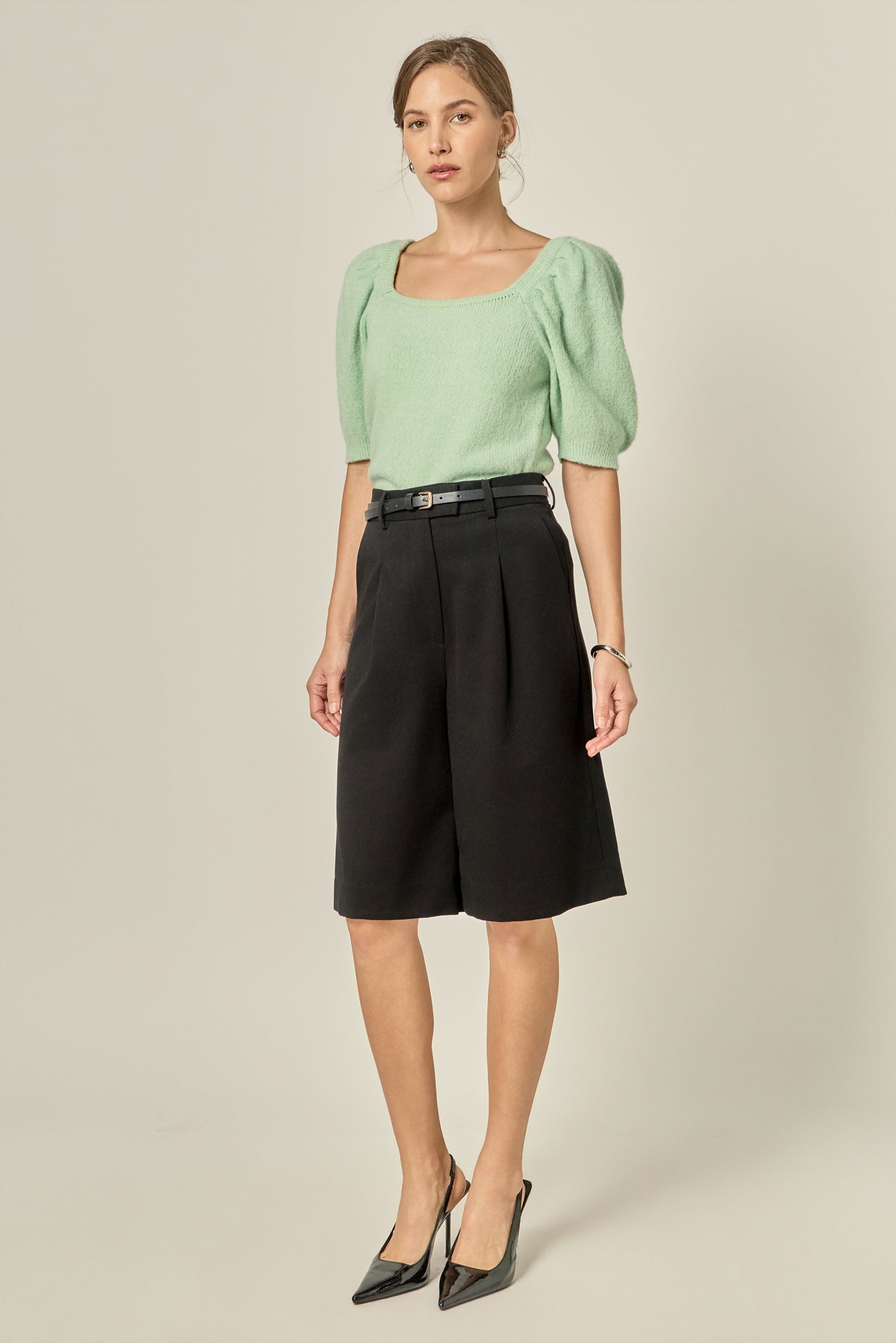 ENGLISH FACTORY - Puff Sleeve Sweater - SWEATERS & KNITS available at Objectrare