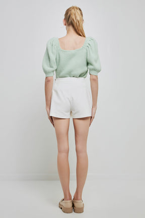 ENGLISH FACTORY - Puff Sleeve Sweater - SWEATERS & KNITS available at Objectrare