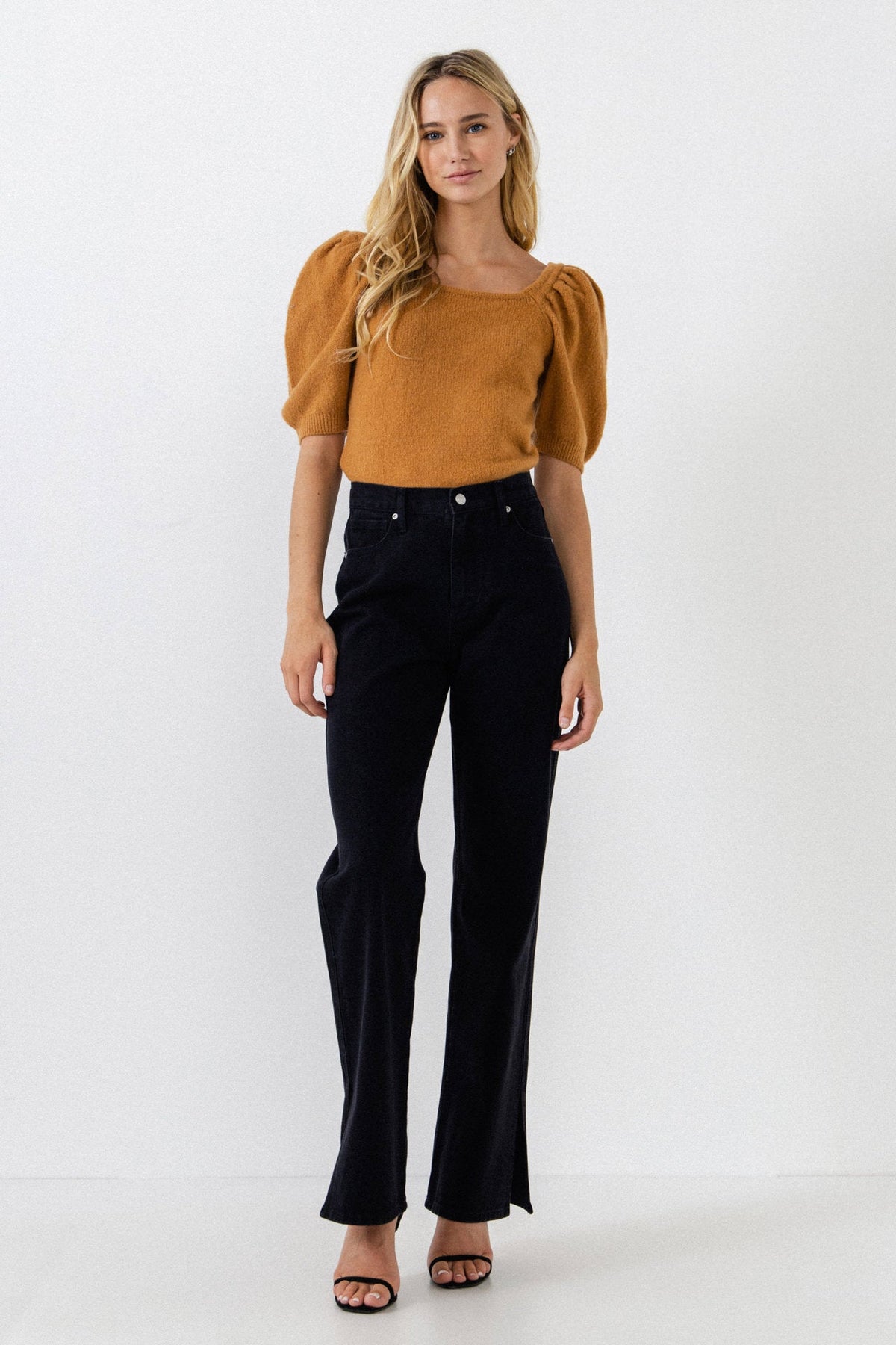 ENGLISH FACTORY - Puff Sleeve Sweater - SWEATERS & KNITS available at Objectrare