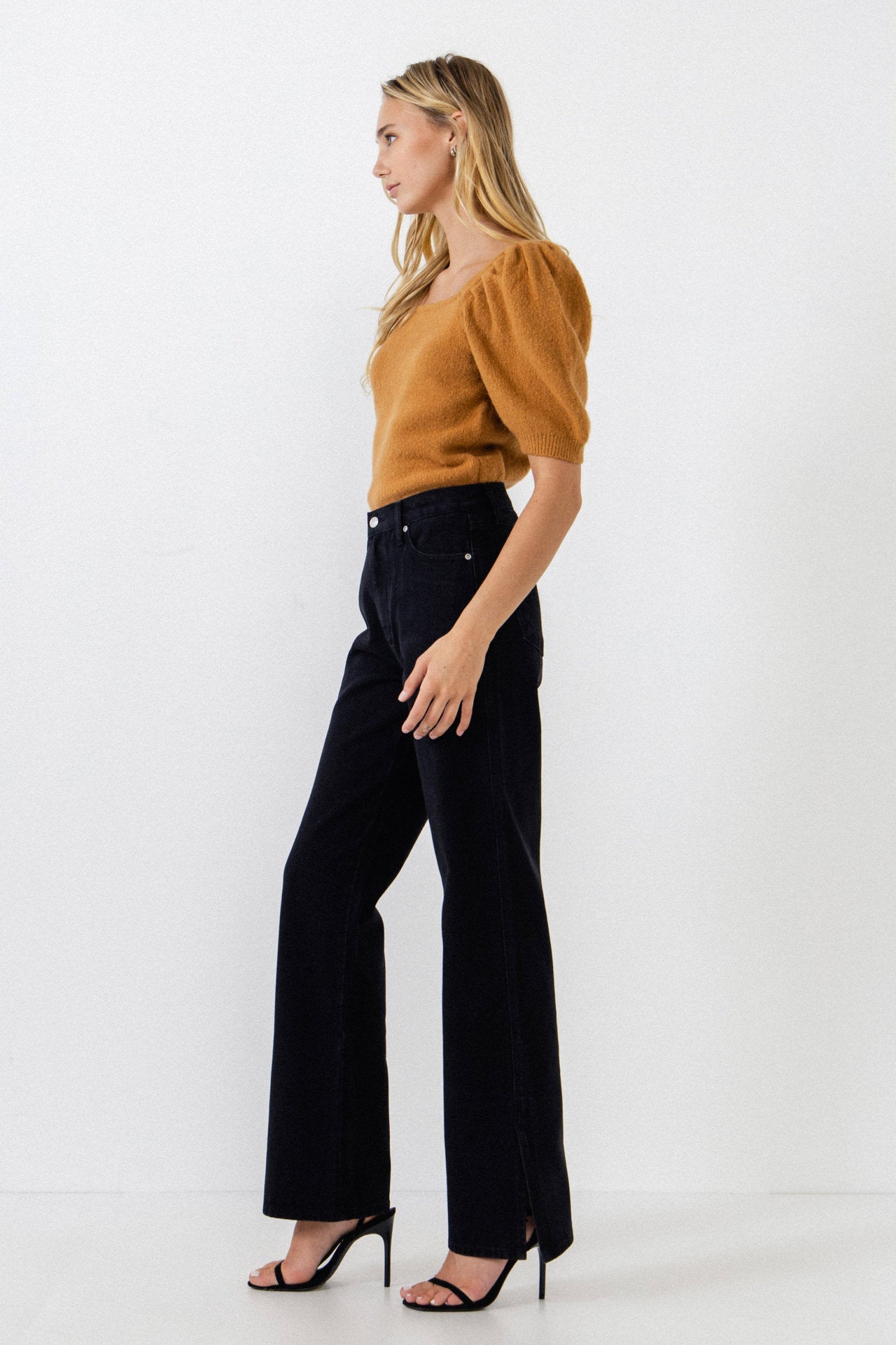 ENGLISH FACTORY - Puff Sleeve Sweater - SWEATERS & KNITS available at Objectrare