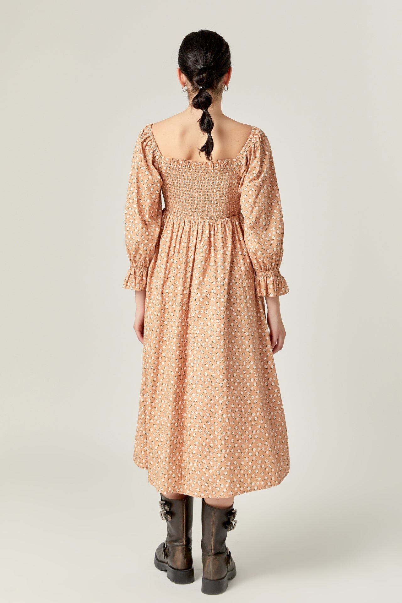 ENGLISH FACTORY - English Factory - Floral Smocked Midi Dress - DRESSES available at Objectrare