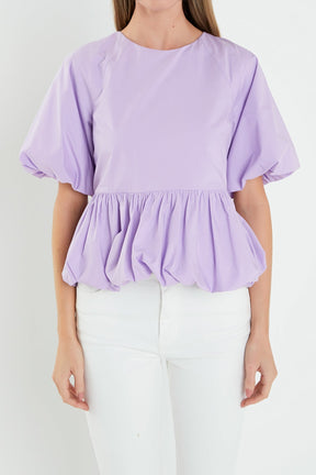ENGLISH FACTORY - Balloon Poplin Top - TOPS available at Objectrare