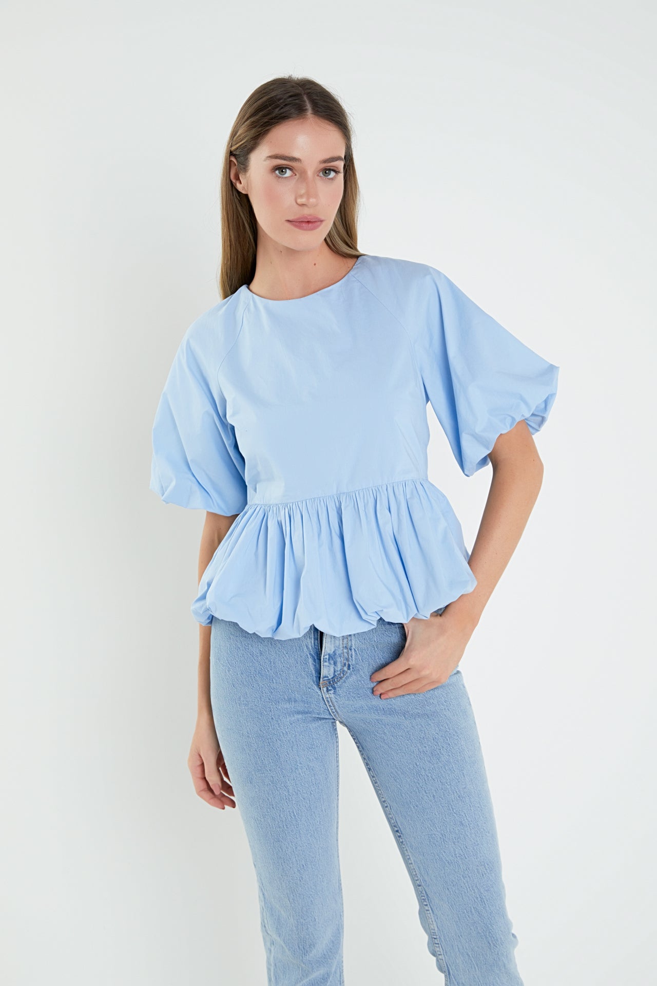 ENGLISH FACTORY - English Factory - Balloon Poplin Top - TOPS available at Objectrare