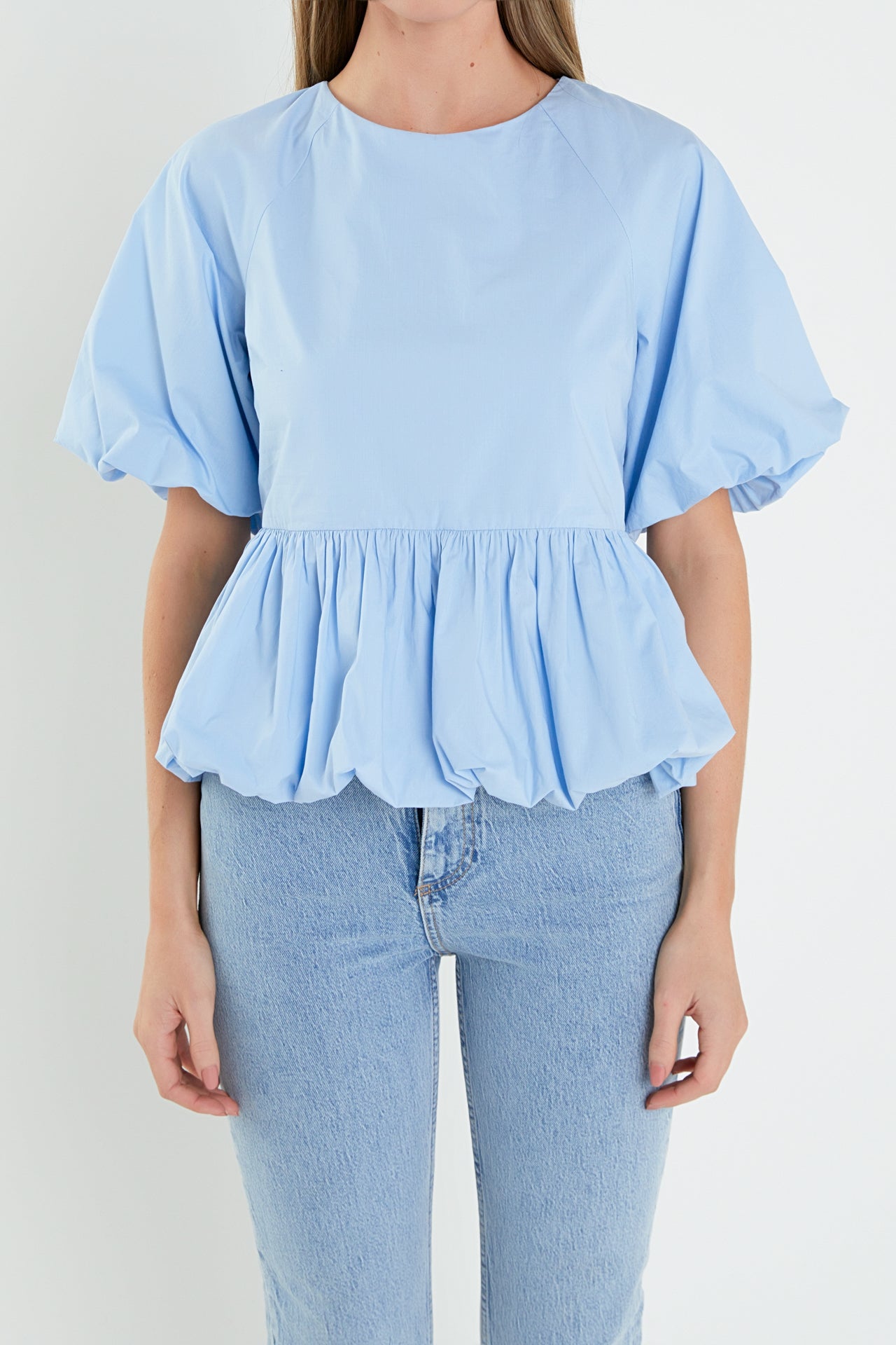 ENGLISH FACTORY - English Factory - Balloon Poplin Top - TOPS available at Objectrare