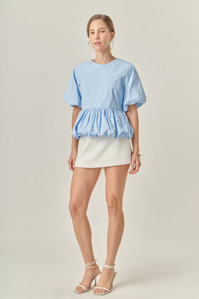 ENGLISH FACTORY - Balloon Poplin Top - TOPS available at Objectrare