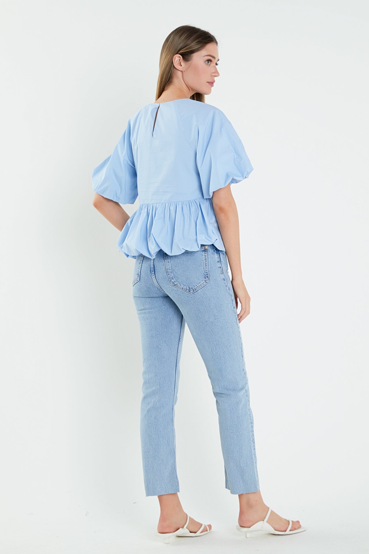 ENGLISH FACTORY - English Factory - Balloon Poplin Top - TOPS available at Objectrare