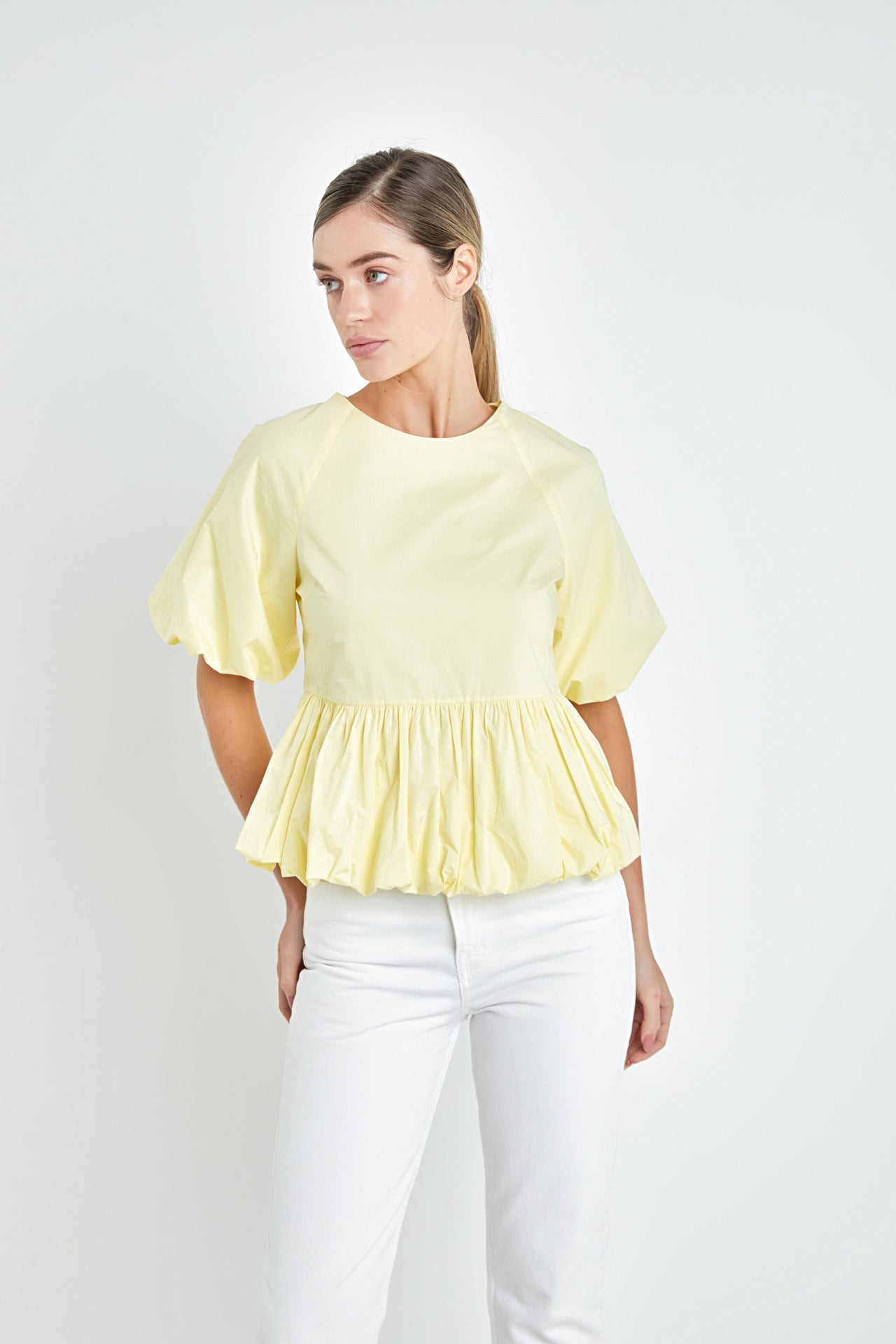 ENGLISH FACTORY - English Factory - Balloon Poplin Top - TOPS available at Objectrare