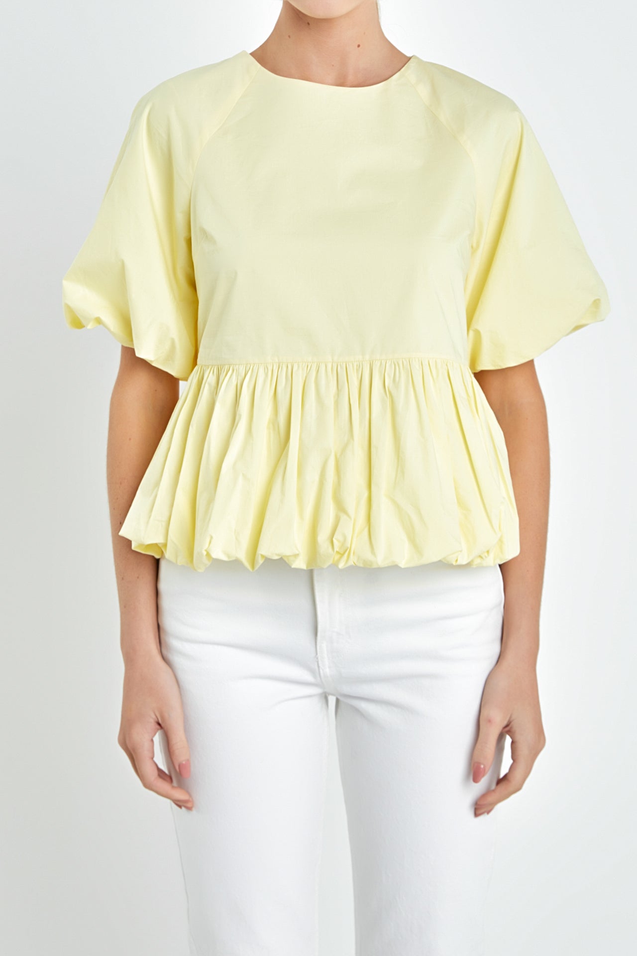 ENGLISH FACTORY - English Factory - Balloon Poplin Top - TOPS available at Objectrare