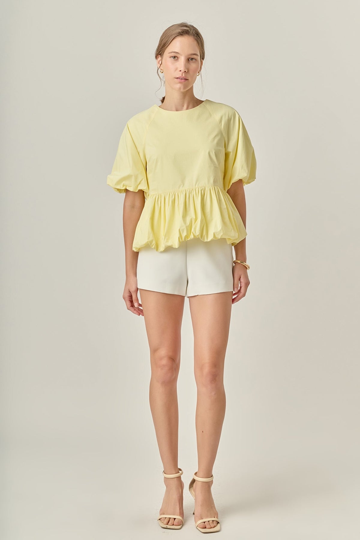 ENGLISH FACTORY - Balloon Poplin Top - TOPS available at Objectrare
