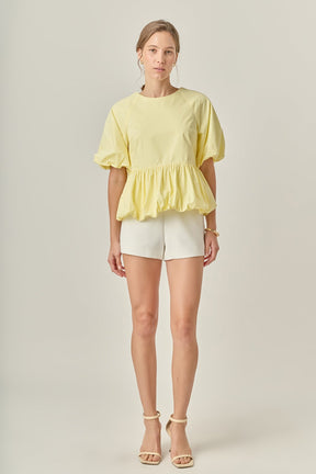 ENGLISH FACTORY - Balloon Poplin Top - TOPS available at Objectrare