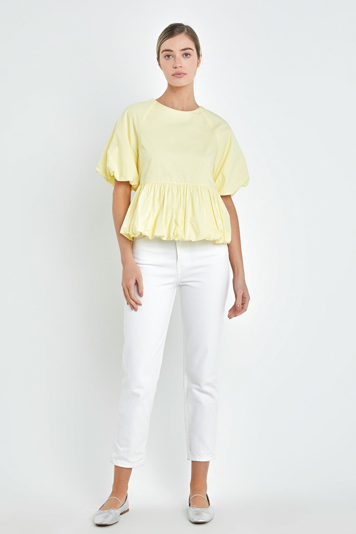 ENGLISH FACTORY - English Factory - Balloon Poplin Top - TOPS available at Objectrare