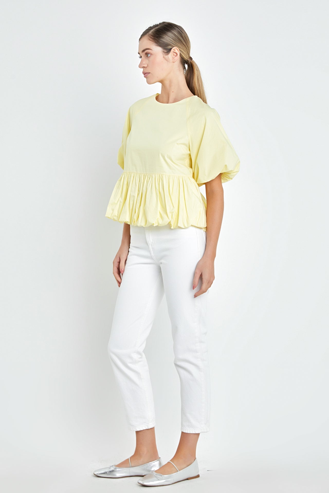 ENGLISH FACTORY - English Factory - Balloon Poplin Top - TOPS available at Objectrare