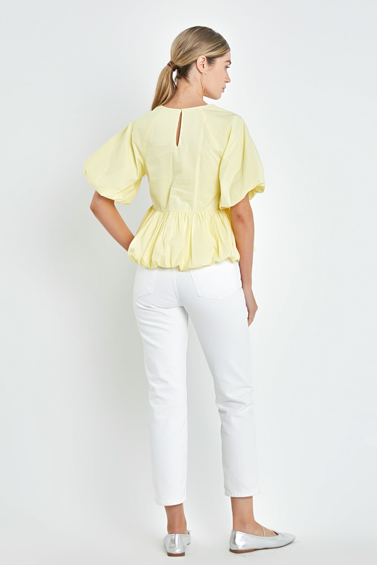 ENGLISH FACTORY - English Factory - Balloon Poplin Top - TOPS available at Objectrare