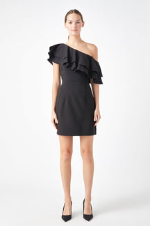 ENDLESS ROSE - One Shoulder Mini Dress - DRESSES available at Objectrare