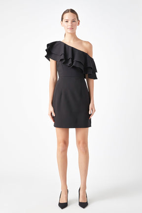 ENDLESS ROSE - One Shoulder Mini Dress - DRESSES available at Objectrare