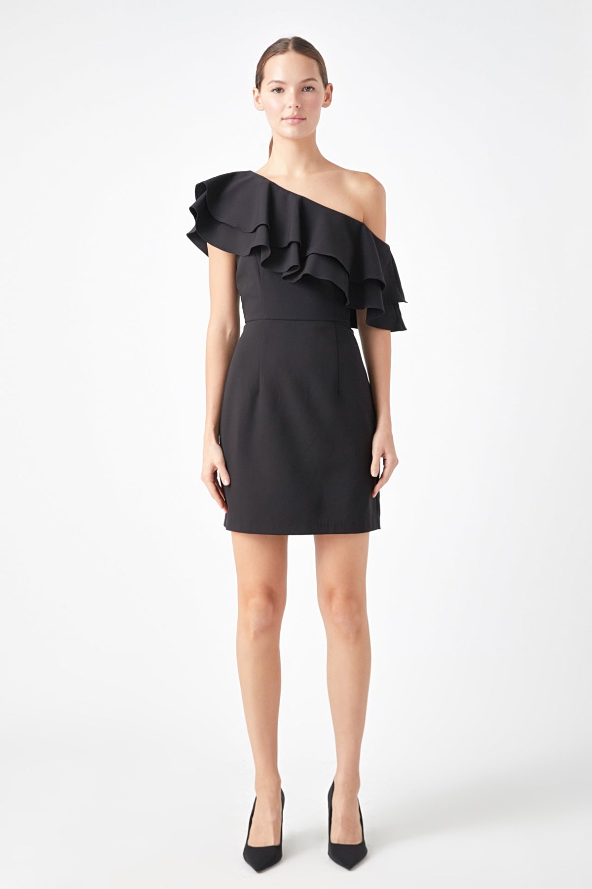 ENDLESS ROSE - One Shoulder Mini Dress - DRESSES available at Objectrare