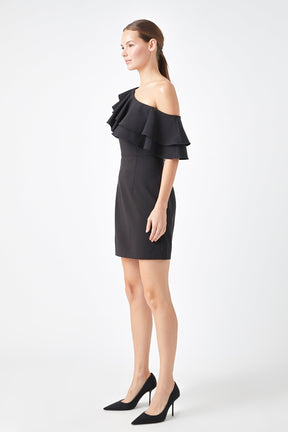 ENDLESS ROSE - One Shoulder Mini Dress - DRESSES available at Objectrare