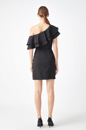 ENDLESS ROSE - One Shoulder Mini Dress - DRESSES available at Objectrare
