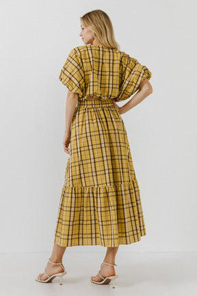 ENGLISH FACTORY - Plaid Maxi Skirt - SKIRTS available at Objectrare