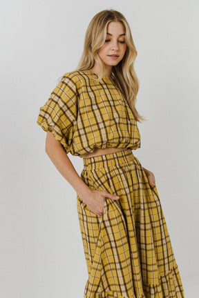 ENGLISH FACTORY - Plaid Maxi Skirt - SKIRTS available at Objectrare