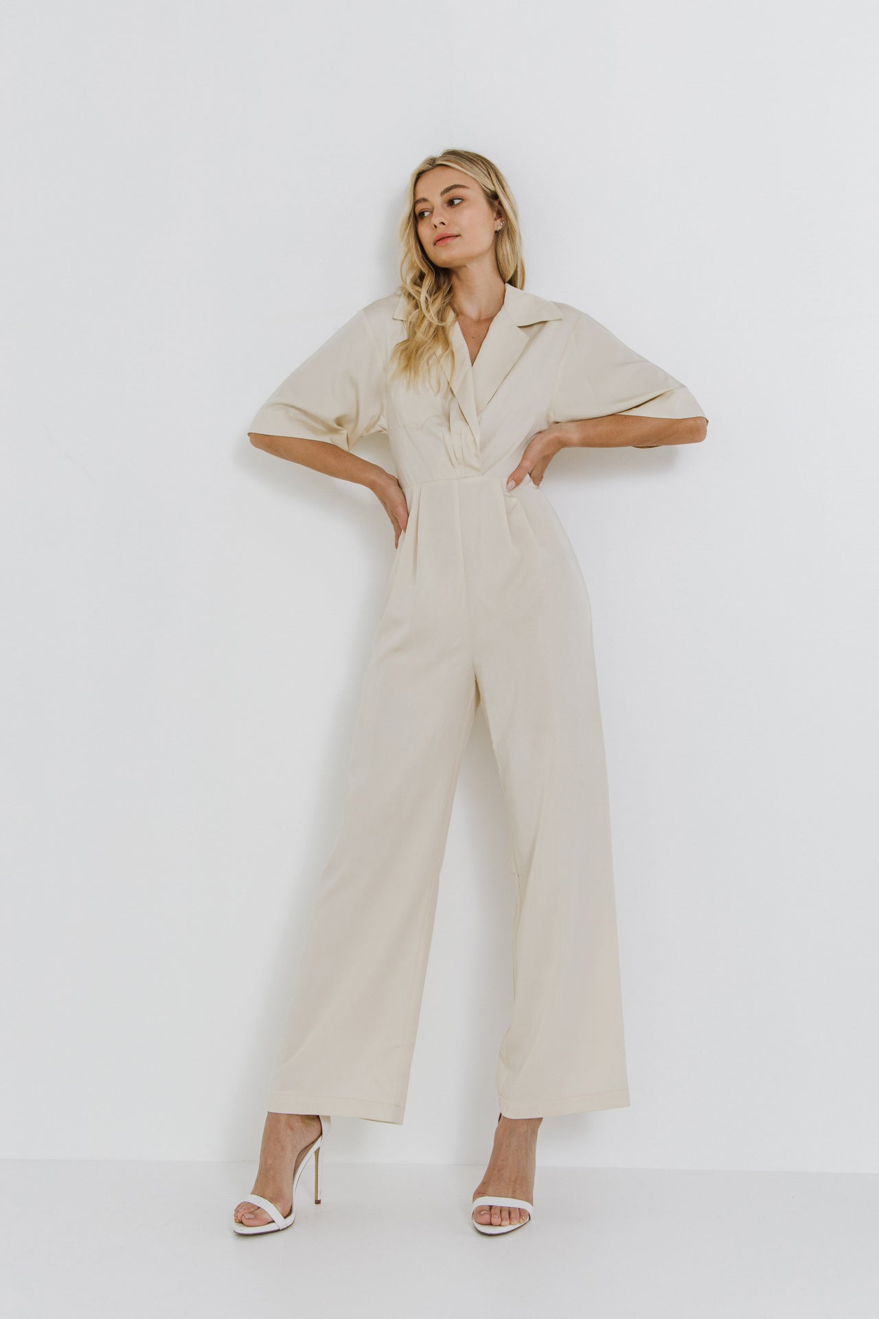 ENDLESS ROSE - Jumpsuit with Pleated Detail - JUMPSUITS available at Objectrare